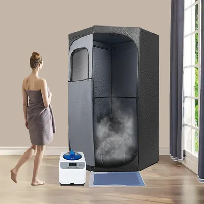Immagine prodotto di Sauna a vapore portatile - Sauna da spa - Sauna personale - Tenda a vapore - Sauna pieghevole - Generatore di vapore da 1350W