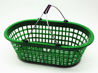 Produktbild von Gartenkorb Ernte Korb oval 15 kg grün mit Metallbügel