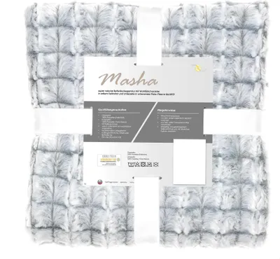 Produktbild von Masha Bettwäsche 135x200 grau Polyester Polar-Fleece Fell-Imitat
