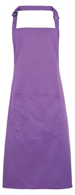 Produktbild von Premier Workwear PR154 | Colours Bib Apron With Pocket - 72 x 86 cm - Waschbar bis 60 - Farbe: Rich Violet (ca. Pantone 2587) - Größe: 72 x 86 cm