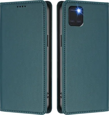 Obrázek produktu pro Kožené pouzdro pro Samsung Galaxy Note 10 Lite, magnetické flipové pouzdro zPolyuretankůže se stojánkem Zelená