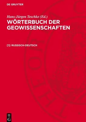 Produktbild von Wörterbuch der Geowissenschaften, [1], Russisch-Deutsch