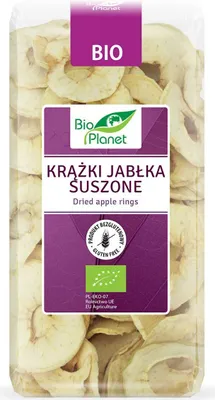 Produktbild von JABŁKA SUSZONE KRĄŻKI BEZGLUTENOWE 100 g - PLANET