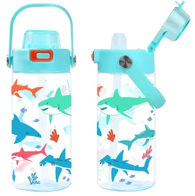 Produktbild von 600ml Tritan Trinkflasche für Kinder mit Strohhalm
