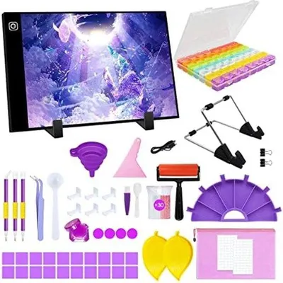 Produktbild von PromoHome® A4 LED Lichttafel für Diamantmalerei - 3 Helligkeitsstufen & USB-Stromversorgung