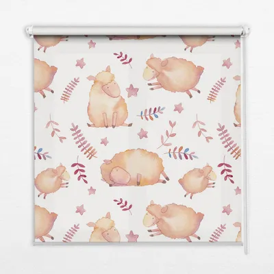 Produktbild von Seitenzug-Rollo Fensterrollo Jalousie - Thermo-Rollo Verdunkelungsrollo - 130x180 cm - Schafe zwischen den Sternen