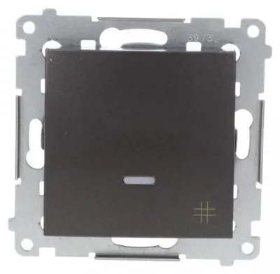Image de Interrupteur croisé (module) avec impression et LED anthracite Contact Simon 54 Premium DW7L.01/48