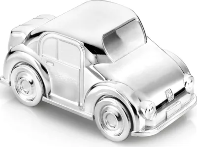 Produktbild von Silbernes Sparschwein für ein Kind als Geschenk - Auto | Größe: 67x129x60 mm | Artikelnummer: ZV6024261