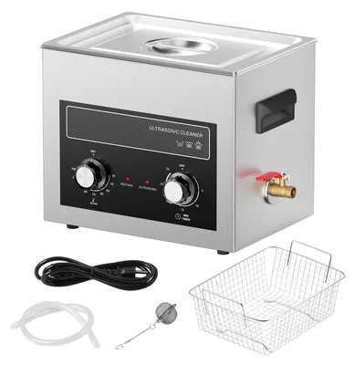 Immagine prodotto di SucceBuy 10L pulitore ad ultrasuoni, macchina a cavitazione sonica 240W con riscaldatore e timer, macchina di pulizia digitale per strumenti di laboratorio, parti metalliche, carburatori, parti di automobili