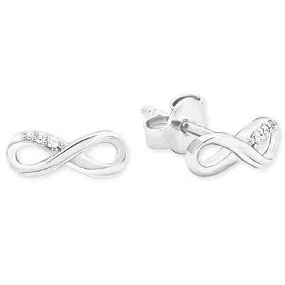 Produktbild von s.Oliver Jewel Damen Ohrringe Silber Zirkonia SO PURE Infinity 2017247