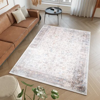 Produktbild von Koberec obývací pokoj ložnice krátký vlas moderní design ÖKOTEX krémová béžová šedá 200 x 300 cm