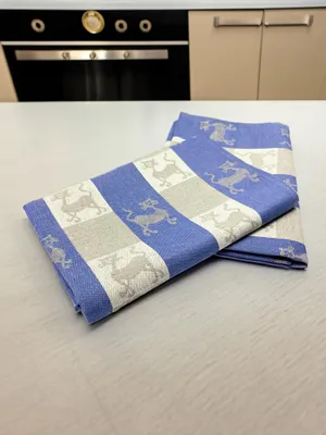 Immagine prodotto di Set di 2 asciugamani da cucina in cotone e lino, 50 x 70 cm