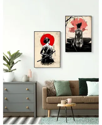 Productafbeelding van Canvas prints, Japanse vrouw, set van 2, 30x40 cm, zonder lijst, wanddecoratie