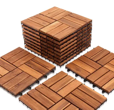 Produktbild von Terrassenfliesen aus Akazienholz, 30 x 30 cm