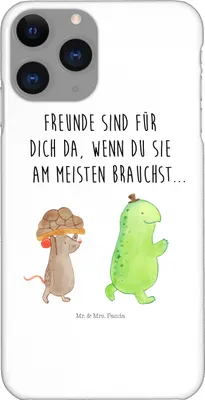 Produktbild von Mr. & Mrs. Panda Iphone 11 Pro Handyhülle Schildkröte Maus - Weiß - Geschenk, Beste Freundin, Handy Case, Hilfe, Premium Kunststoff