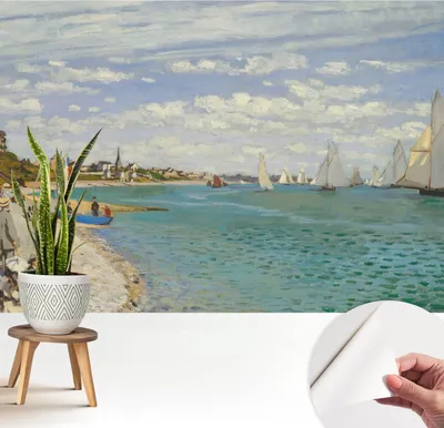 Produktbild von Fototapete selbstklebend - 208x146 cm - Tapete - Wandtapete - Wandbilder - Klebefolie - Dekofolie - Tapete Folie - Wand - Dekoration - Wohnzimmer - Küstenlandschaft