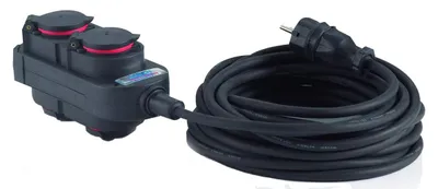 Produktbild von HEDI VK25NK4 Neopren-Gummi-Verlängerungsleitung 25 m mit 4-fach Kupplung