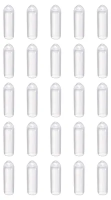 100 runde Gummikappen 3 mm ID, transparent, Gewindeschutz