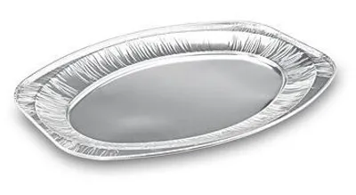 Produktbild von 10x Alu-Catering-Platte Aluminium-Partyplatte Servierplatte 43 x 29 cm