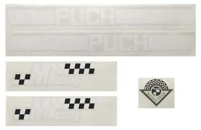 Obrázek produktu pro Nálepka set černá/bílá pro Puch M50 Racing