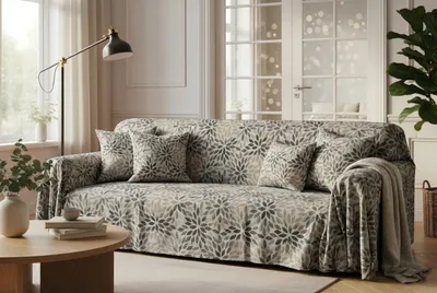 Tartan-Sprei 240x270 cm, Schottenkaro, Katoenmix, braun