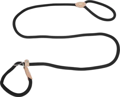Produktbild von Hundeleine Slipleine Mit Zugstopp Langlebig Weich Geflochten Mit Halsband Verstellbar Apportierleine Für Mittelgroße Und Große Hunde 1.8m x 14mm Schwarz