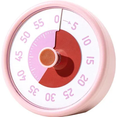 Produktbild von Visueller Countdown-Timer, 60-Minuten-Timer für Kinder, Bürotimer für Erwachsene, Stille Keuchentimer, Afteltimer für Klassenzimmer, Roter Timer