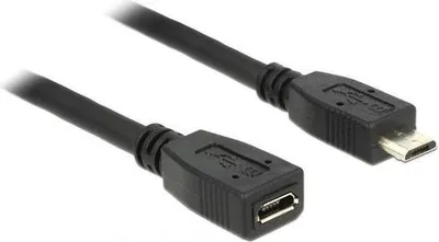 Imagen del producto de Delock 83248 USB Verl. Delock Micro-B -> Micro-B St/Bu 1.00m sw