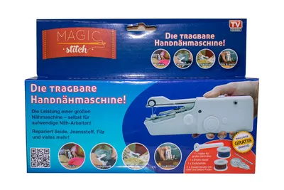 Produktbild von Genius Magic Stitch Handnähmaschine Miniatur Nähmaschine Reisenähmaschine
