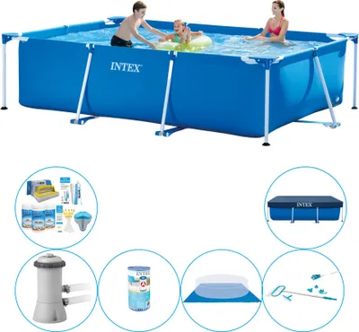 Obrázok produktu pre Intex Rámový bazén obdĺžnikový 300x200x75 cm - Bazén s príslušenstvom