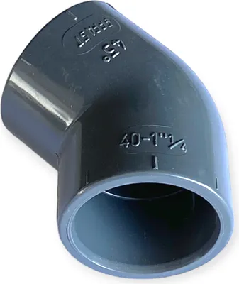 Produktbild von PVC-U Winkel 45° 2fach Klebemuffe 25 mm