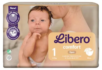 Immagine prodotto di Libero Pannolini Newborn 1 (2-5 kg), 24 pezzi