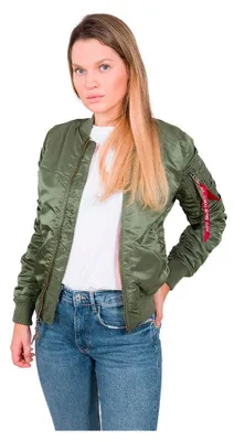 Productafbeelding van Alpha Industries dames bomberjack MA-1 VF 59, groen (sage green 01), maat M