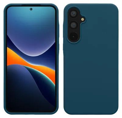 Produktbild von kwmobile Handyhülle für Samsung Galaxy A55 5G Hülle - Case Silikon - Kabelloses Laden - Schutzhülle Cover in Petrol matt