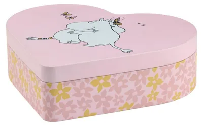 Produktbild von Muurla Blechdose Herz Moomin Umarmung (18x14,5x5cm)