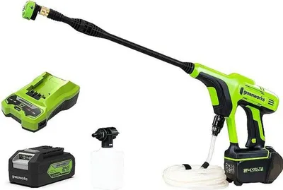 Produktbild von 24V Hochdruckreiniger GREENWORKS G24PWK4 - Ladegerät + 4Ah Akkupack - 5105307UB