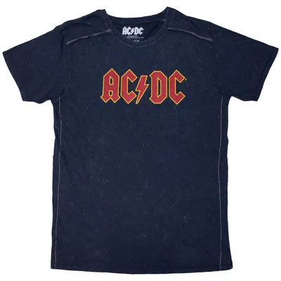 Obrázok produktu pre AC/DC Logo Wash Navy Blue M Tričko
