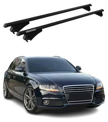 Produktbild von Menabo Dachträger Grundtäger für Audi A4 B8 Allroad 2009-2015 75kg Alu Schwarz