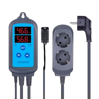 Obrázok produktu pre Digitálny regulátor vlhkosti, automatická regulácia vlhkosti, vysoká presnosť, Zásuvka EÚ