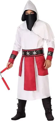 Produktbild von Atosa Ninja-kostüm Weiß M-L Weiß M-L