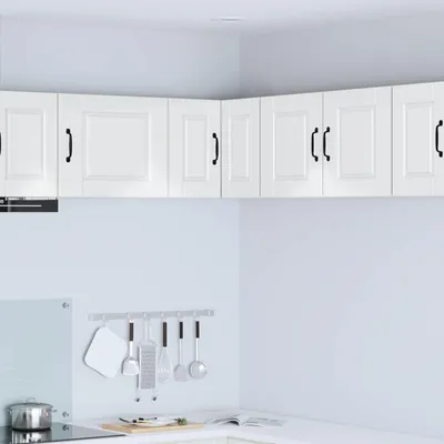 Produktbild von Möbel Wand-Eckschrank PORTO Hochglanz Weiß 57 x 57 x 40 cm - Küchenschränke &3054