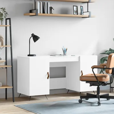 Produktbild von vidaXL Schreibtisch Weiß 140x50x75 cm Holzwerkstoff - Schreibtisch - Schreibtische - Bürotisch - Computertisch