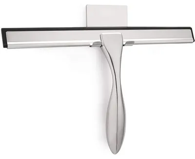 Produktbild von INF Edelstahl Glasabzieher mit Breitgriff und Klebehaken Silber 25.5cm