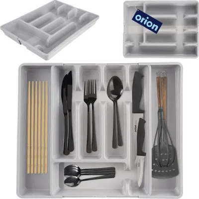 Immagine prodotto di Organizer per cassetti, portaposate estraibile, utensili da cucina