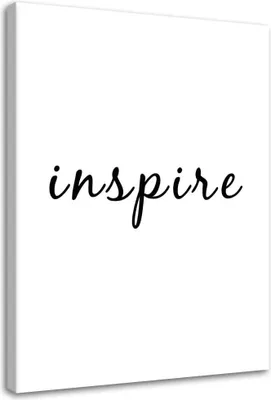 Produktbild von Leinwandbild inspirieren typografie 40x60 cm Feeby grau wandbild bereit zum aufhängen