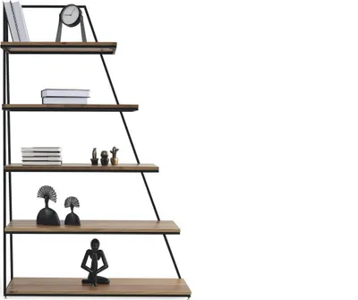 Immagine prodotto di Libreria di design per il soggiorno armadietti scaffali in acciaio inox libreria