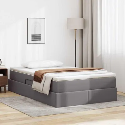 Immagine prodotto di Maison Exclusive - Letto contenitore con materasso Grigio 120 x 200 cm Pelle finta