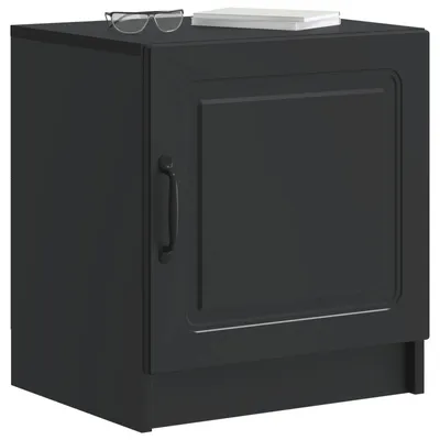 Image de vidaXL Table de chevet noire 43 x 34,5 x 47 cm en aggloméré