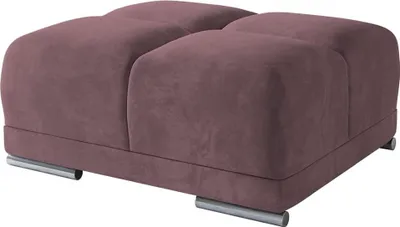 Produktbild von Polsterhocker, Mini Pouf B:91 cm x H:42 cm L:98 cm, Fußhocker, Sitzhocker, Sitzpouf, Puff Hocker Farbe: Pflaume