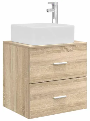 Immagine prodotto di vidaXL Lavabo da appendere in rovere Sonoma 53 x 34,5 x 63 cm